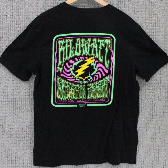 The Grateful Dead Shirt Mens XL Black Short Sleeve Kilowatt Graphic Art - Picture 5 of 8